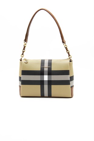 Silver & Polo Bej - Taba SP910 Kadın Çapraz Çanta