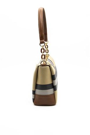 Silver & Polo Bej - Taba SP910 Kadın Çapraz Çanta