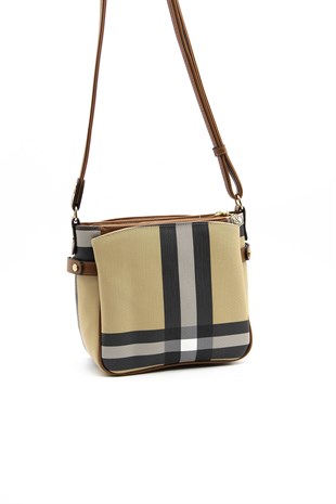 Silver & Polo Bej - Taba SP884 Kadın Çapraz Çanta