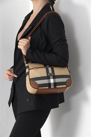 Silver & Polo Bej - Taba SP1060 Kadın Çapraz Çanta