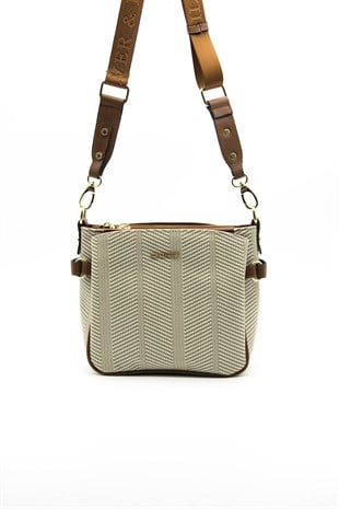 Silver & Polo Bej - Taba SP884 Kadın Çapraz Çanta
