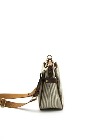 Silver & Polo Bej - Taba SP884 Kadın Çapraz Çanta