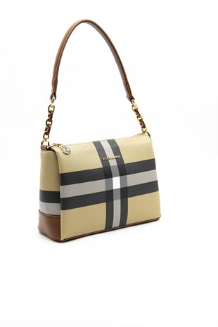 Silver & Polo Bej - Taba SP910 Kadın Çapraz Çanta