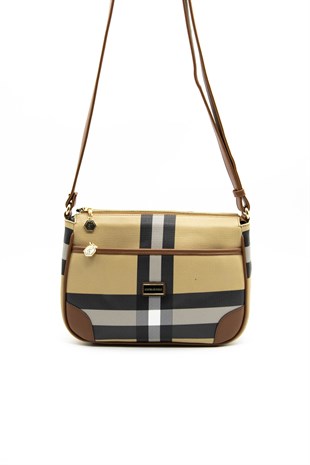 Silver & Polo Bej - Taba SP1060 Kadın Çapraz Çanta