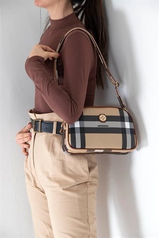 Silver & Polo Bej - Taba SP745 Kadın Çapraz Çanta