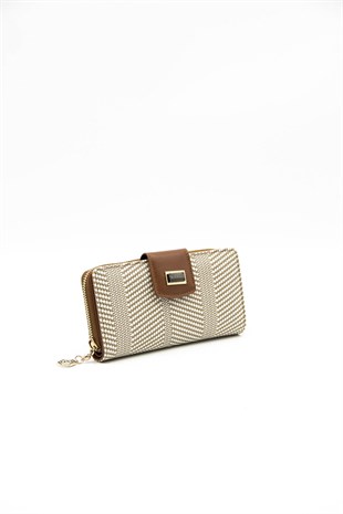 Silver & Polo Bej - Taba SP928 Kadın Cüzdan & Kartlık