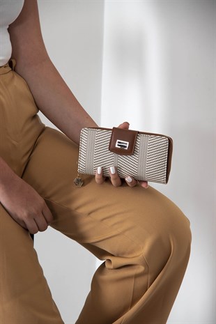Silver & Polo Bej - Taba SP928 Kadın Cüzdan & Kartlık
