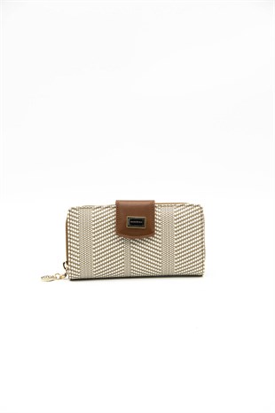 Silver & Polo Bej - Taba SP928 Kadın Cüzdan & Kartlık