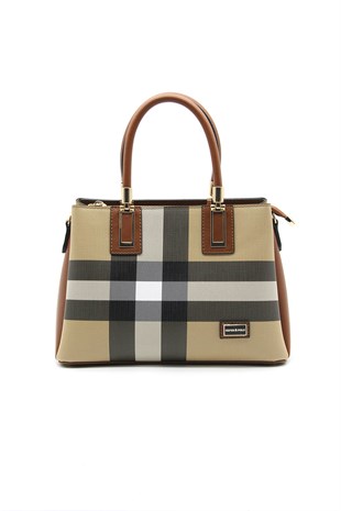 Silver & Polo Bej - Taba SP1000 Kadın El Çantası