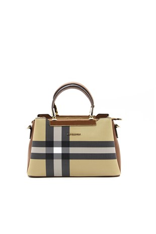 Silver & Polo Bej - Taba SP913 Kadın El Çantası