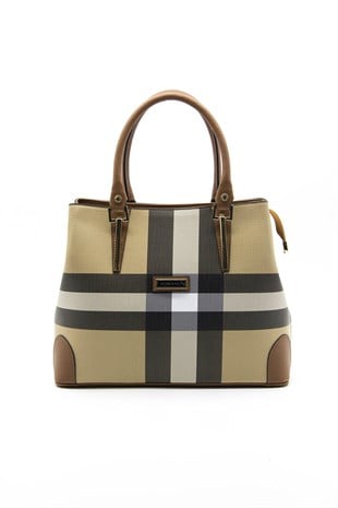 Silver & Polo Bej - Taba SP667 Kadın El Çantası