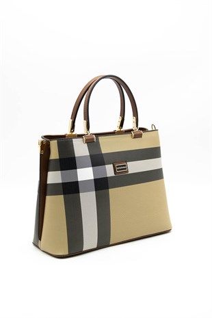 Silver & Polo Bej - Taba SP924 Kadın El Çantası