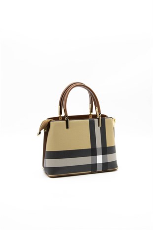 Silver & Polo Bej - Taba SP987 Kadın El Çantası