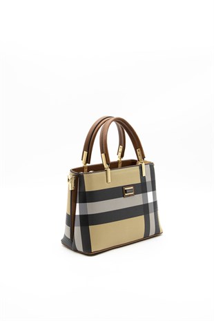 Silver & Polo Bej - Taba SP987 Kadın El Çantası