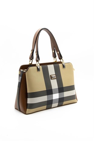 Silver & Polo Bej - Taba SP972 Kadın El Çantası