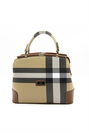 Silver & Polo Bej - Taba SP706 Kadın El Çantası