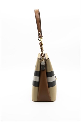 Silver & Polo Bej - Taba SP974 Kadın Omuz Çantası