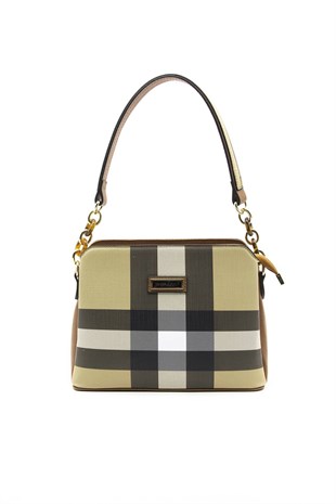 Silver & Polo Bej - Taba SP937 Kadın Omuz Çantası