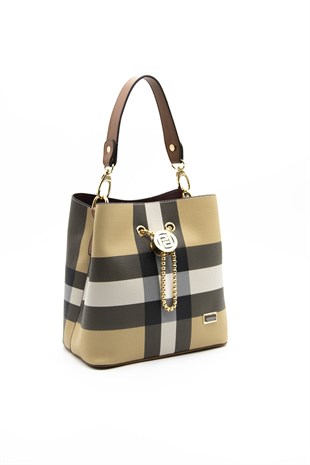 Silver & Polo Bej - Taba SP967 Kadın Çapraz Çanta