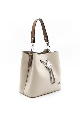 Silver & Polo Bej - Taba SP967 Kadın Çapraz Çanta