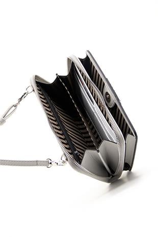 Silver & Polo Beyaz - A.Gri Beyaz SP1138 Kadın Cüzdan & Kartlık