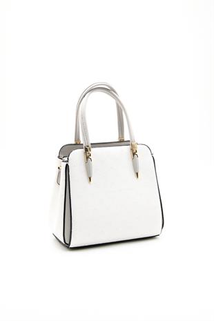 Silver & Polo Beyaz - A.gri SP1136 Kadın El Çantası