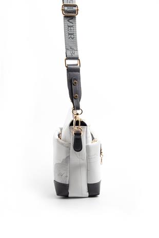 Silver & Polo Beyaz - Antrasit SP1110 Kadın Çapraz Çanta