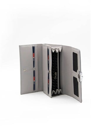 Silver & Polo Beyaz - A.gri SP979 Kadın Cüzdan & Kartlık