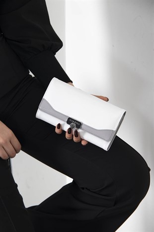 Silver & Polo Beyaz - A.gri SP979 Kadın Cüzdan & Kartlık