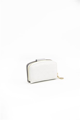 Silver & Polo Beyaz - A.gri SP874 Kadın Cüzdan & Kartlık