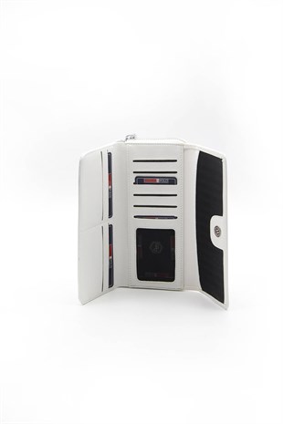 Silver & Polo Beyaz - Beyaz SP846 Kadın Cüzdan & Kartlık