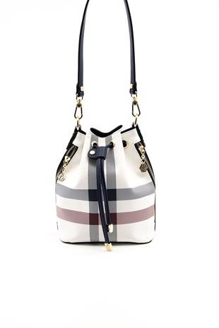 Silver & Polo Beyaz - Laci SP1137 Kadın Omuz Çantası