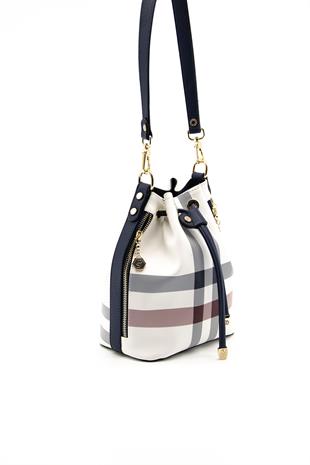 Silver & Polo Beyaz - Laci SP1137 Kadın Omuz Çantası