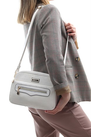 Silver & Polo Beyaz - Beyaz SP491 Kadın Çapraz Çanta