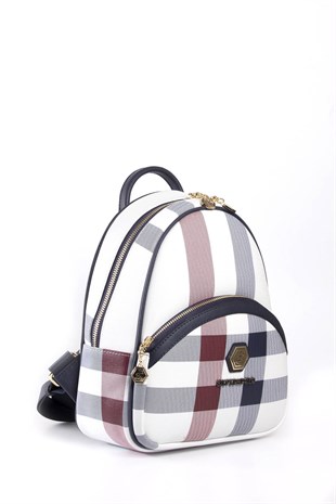 Silver & Polo Beyaz - Laci SP945 Kadın Sırt Çantası