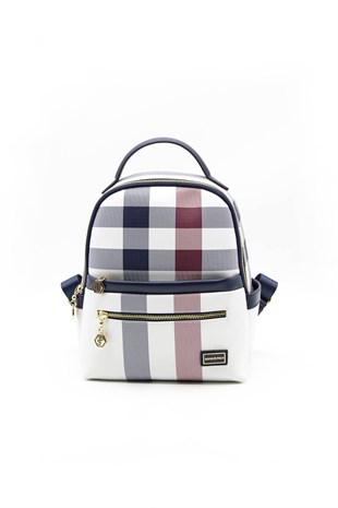 Silver & Polo Beyaz - Laci SP1061 Kadın Sırt Çantası