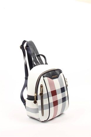 Silver & Polo Beyaz - Laci SP906 Kadın Sırt Çantası