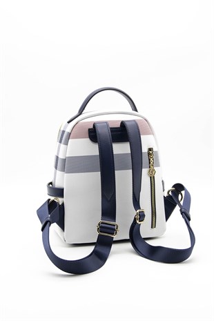 Silver & Polo Beyaz - Laci SP1061 Kadın Sırt Çantası