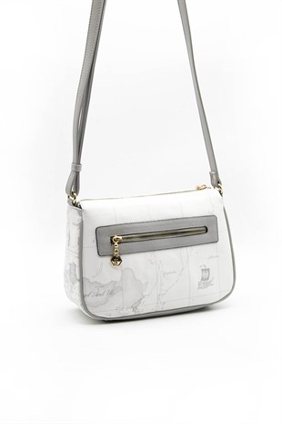 Silver & Polo Beyaz - Antrasit SP1060 Kadın Çapraz Çanta