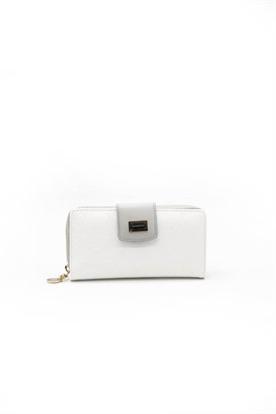 Silver & Polo Beyaz - A.gri SP928 Kadın Cüzdan & Kartlık