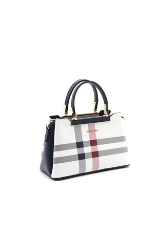 Silver & Polo Beyaz - Laci SP913 Kadın El Çantası