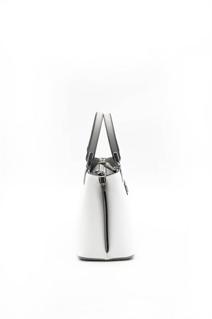 Silver & Polo Beyaz - A.gri SP987 Kadın El Çantası