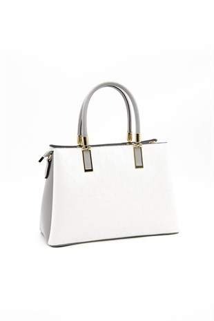 Silver & Polo Beyaz - A.gri SP1000 Kadın El Çantası