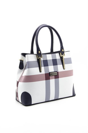 Silver & Polo Beyaz - Laci SP667 Kadın El Çantası