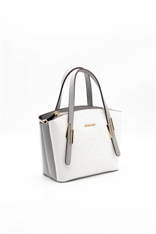 Silver & Polo Beyaz - A.gri SP1021 Kadın El Çantası