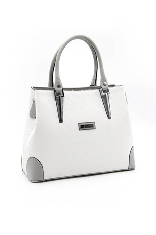 Silver & Polo Beyaz - A.gri SP667 Kadın El Çantası