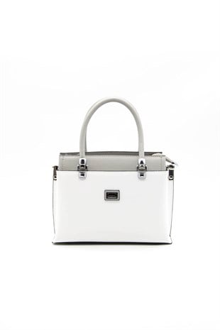 Silver & Polo Beyaz - A.gri SP826 Kadın El Çantası