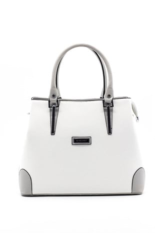 Silver & Polo Beyaz - A.gri SP667 Kadın El Çantası