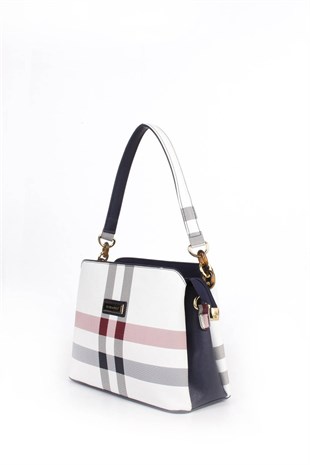 Silver & Polo Beyaz - Laci SP937 Kadın Omuz Çantası