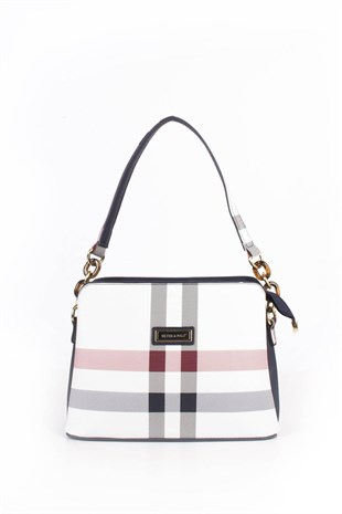 Silver & Polo Beyaz - Laci SP937 Kadın Omuz Çantası